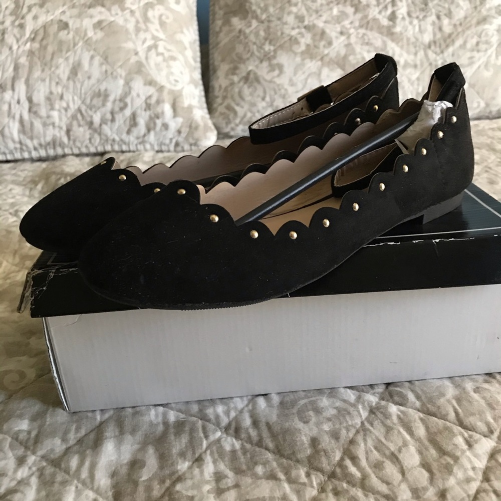 Quipid Ballet Flats with Ankle Strap